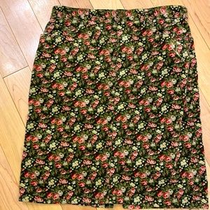 Vintage Jones NY Sport Flowered Corduroy Skirt